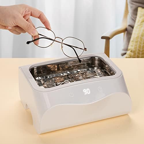 Ultrasonic Jewelry Cleaner with Digital Display, commercial panini press 46,000 Hz, 40W Rated Power, 35 oz(1000ML). SUS 304 Stainless Steel Tank, 5 Preset Cycles & Basket – Ideal for Jewelry