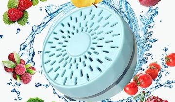 Tibrail Fruit and Vegetable Cleaner Machine, Portable Fruit Cleaner Device, Oh Ion Purification Technology, Kitchen Gadget, Deep Cleaning Fruits, Vegetables, Meat And Tableware(Blue)