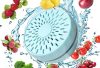 Tibrail Fruit and Vegetable Cleaner Machine,Portable Fruit Cleaner Device,OH ion purification technology,Deep Cleaning Fruits,Vegetables,Meat and Tableware(Blue)