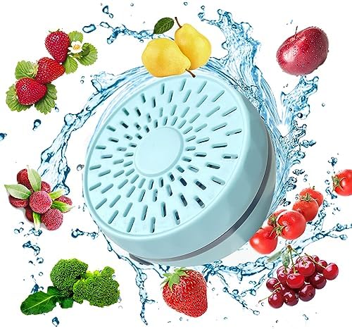 Tibrail Fruit and Vegetable Cleaner Machine,Portable Fruit Cleaner Device,OH ion purification technology,Deep Cleaning Fruits,Vegetables,Meat and Tableware(Blue)