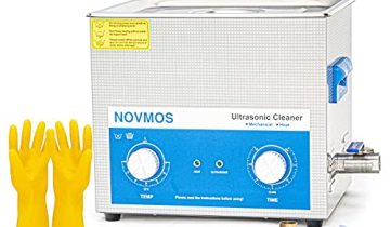 NOVMOS Ultrasonic Cleaner with Heater and Timer, 10L Professional Lab Ultrasonic Cleaner Machine with Knob for Cleaning Screws,Parts,Carburetor,Glasses,Circuit Board（2.64gal,110v）