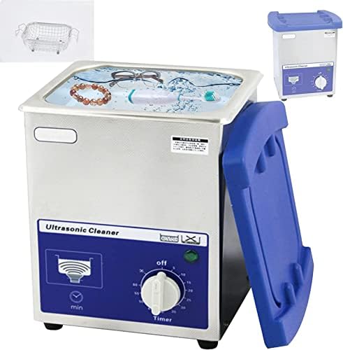 Ultrasonic Cleaning Machine 1.3L, Low Noise Stainless Steel Ultrasonic Cleaning Machine for Cleaning Glasses, Dentures, Jewelry, Watches, Metal Coins, Etc,Standard