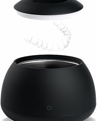 Zima Dental Jet Black Dental Pod | Cleaner for Dentures, Aligner, Retainer, Mouth Guard | Ultrasonic Cleaning Machine for All Dental Appliances
