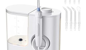Zao’s Selection New Countertop Water Flosser for Family Use, 30-130 PSI Stepless Pressure Regulation,1000ml, 8 Tips, Isolated Tip Storage, Oral Irrigator, Water Picks for Teeth Cleaning