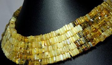 13 inch natural beads strand of 14x7mm smooth rondelle indian opal gemstone beads for DIY jewelry – necklace, bracelet, earring, ring.