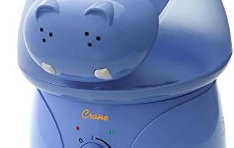 Crane Adorables Ultrasonic Humidifiers for Bedroom and Baby Nursery, 1 Gallon Cool Mist Air Humidifier for Large Room or Kid’s Room, Humidifier Filters Optional, Hippo