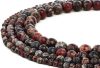 RUBYCA Natural Red Leopard Jasper Gemstone Round Loose Beads for Jewelry Making 1 Strand – 6mm