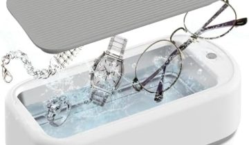 Ultrasonic Jewelry Cleaner Machine, 40W 22OZ （640ML) Professional Sonic Jewelry Cleaner with 2 Timer Modes for Glasses, Jewelry, Watch and Denture 47