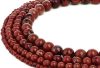 RUBYCA Wholesale Natural Red Jasper Gemstone Round Loose Beads for Jewelry Making 1 Strand – 6mm