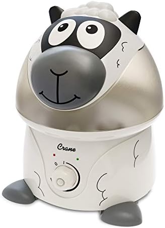 Crane Adorables Ultrasonic Humidifiers for Bedroom and Baby Nursery, 1 Gallon Cool Mist Air Humidifier for Large Room or Kid’s Room, Humidifier Filters Optional, Sheep