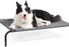 Bedsure Elevated Raised Cooling Cots Bed for Large Dogs, Portable Indoor & Outdoor Pet Hammock with Skid-Resistant Feet, Frame with Breathable Mesh, Grey, 49 inches