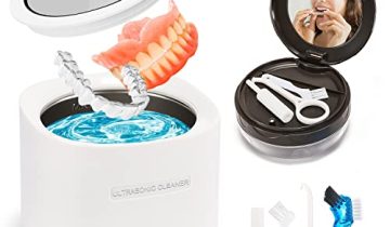 VANLINA Ultrasonic Cleaner for Dentures, Aligner, Retainer, Whitening Trays, Night Dental Mouth Guard, Toothbrush Head, Ultrasonic Cleaner Machine for All Dental Appliances, Jewelry, Diamonds (White)