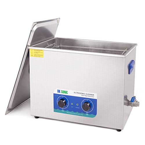 DK SONIC Ultrasonic Cleaner with Heater,Timer and Basket for Lab Tools, Metal Parts, Carburetor, Fuel Injector, Brass, Auto Parts, Engine Parts, etc (33L, 110V)