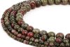 RUBYCA Natural Unakite Jasper/Epidote Gemstone Round Loose Beads Jewelry Making 1 Strand – 8mm