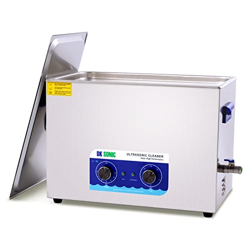 DK SONIC Ultrasonic Cleaner with Heater,Timer and Basket for Lab Tools, Metal Parts, Carburetor, Fuel Injector, Brass, Auto Parts, Engine Parts, etc (30L, 110V)
