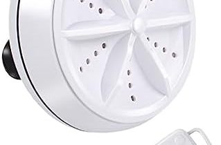 Rotate Scrubber Compact Washer Ultrasonic Cleaner Foldable Washing Machine Washer Portable Portable+washing+machine Travel Washer Automatic Washing Machine Abs To Rotate Mini White