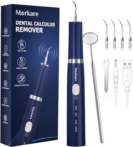 Plaque Remover for Teeth, Tartar Remover for Teeth 3 Modes and 4 Heads, Teeth Cleaner for Home