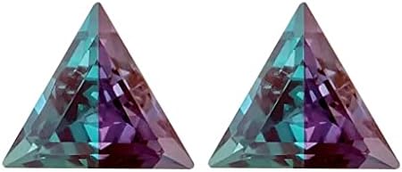 Lab Created Alexandrite Trainagle Shape AAA Quality Pair from 3MM-6MM