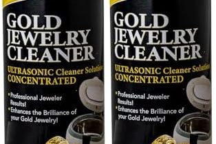 NORTHWEST ENTERPRISES Gold Jewelry Cleaner, Ultrasonic Jewelry Cleaner Solution. Concentrated. Scientifically Engineered Uniquely for Gold Jewelry (2 pack)