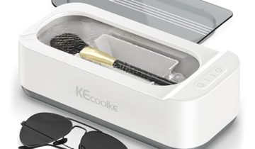 KECOOLKE Ultrasonic Jewelry Cleaner, 400ml Sonic Cleaner with Digital Timer for Eyeglasses, Rings, Coins，Silver，Denture Ultrasonic Cleaner Solution for Gifts
