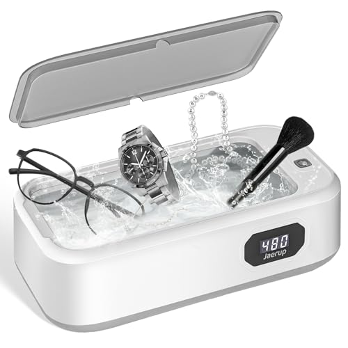 Ultrasonic Cleaner Machine, 24oz(700ml),48KHz, 40W of Power Jewelry Cleaning Machine, Suitable for Cleaning Rings, Glasses, Watches, Dentures and Razor Blade