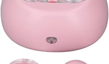 TOPINCN Portable Contact Lens Washer, Cleaner Machine Automatic Small & Portable Ultrasonic Contact Lens Tool for Home (Pink)