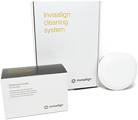 INVISALIGN Cleaning Crystals for Clear Aligners and Retainers with Tub, (50 Packets)