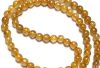 1 Strand Natural Golden Rutile Quartz Smooth 6.5MM Approx. Round Ball Shape Beads Necklace 18 Inches
