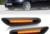 LED Side Marker Turn Signal Lights Replacement for BMW E46 E60 E82 E83 E88 E90 E91 E92 E93 X1 X3 325i 328i 335i 525i 528xi 530xi & more, Smoked Lens Amber, 2 PCS
