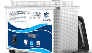 GRANBO Ultrasonic Cleaner 800ML Jewelry Cleaning Ultrasonic Machine 40kHz with Digital Timer and Degassing,110V Digital Ultrasonic Parts Cleaner for Denture Dental Oral Irrigator Parts Glasses